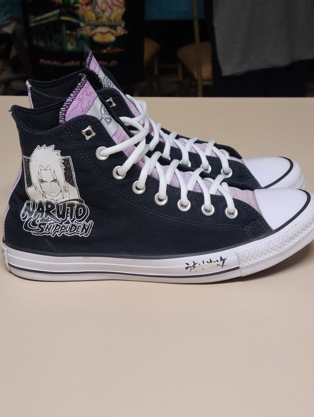 Converse X Naruto CTAS Sasuke Uchiha casual hi top sneakers size 8 - Picture 7 of 10